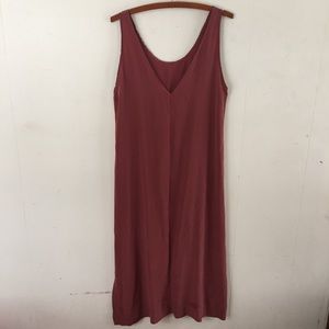 Elizabeth Suzann Marlena Rust Silk Dress M/L